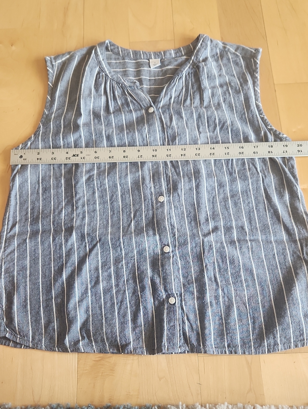 Old Navy Blue and White Striped Sleeveless Tops - Set of 2 sz M Med - Picture 2 of 11